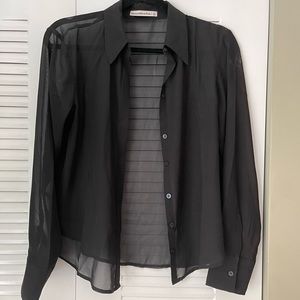 Abercrombie Sheet Button Down- Black. Size Small